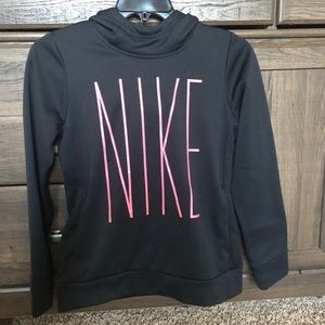 Nike Hoodie with Neon Pink Letters